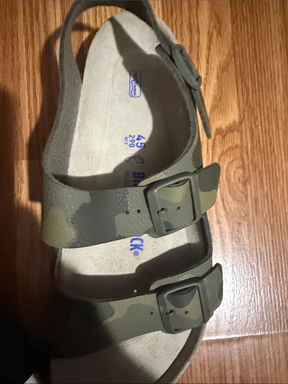 Birkenstock Kids Camouflage Double Strap Sandals - Olive Green